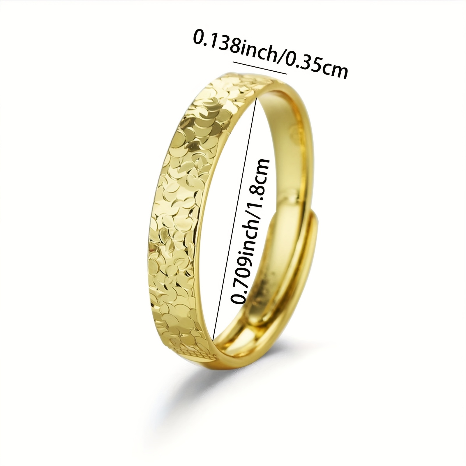 S925 Sterling Silver Open Ring Sparkling Low Sensitivity Adjustable Band